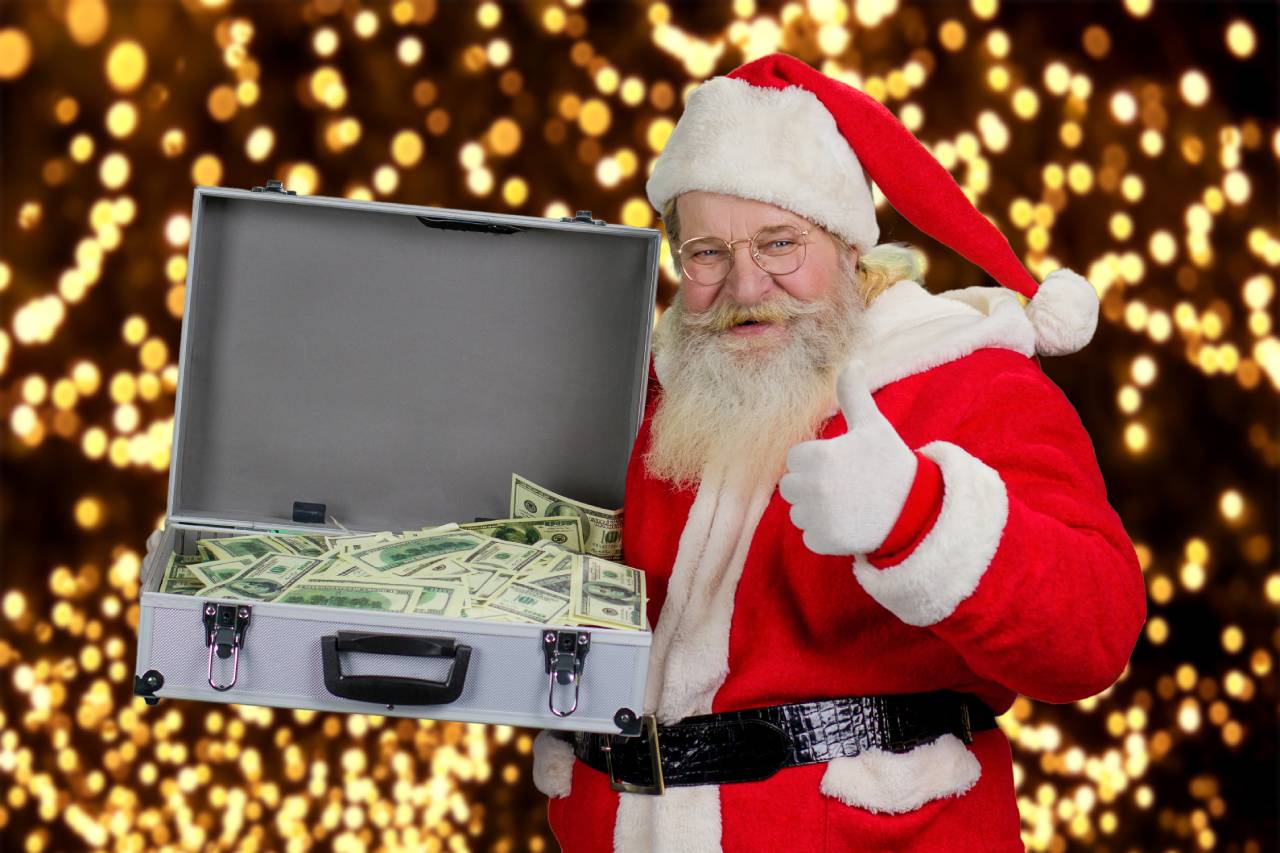 dollar, santa